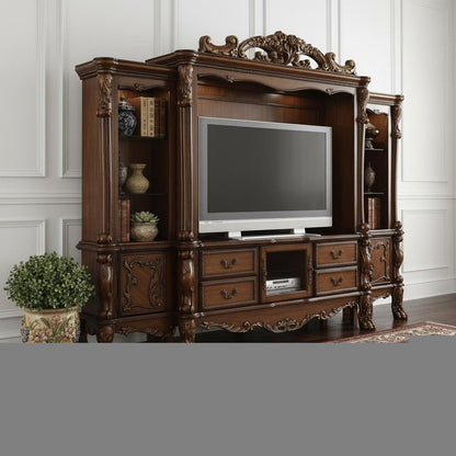 19" Brown Wood Cabinet Enclosed Storage Entertainment Center