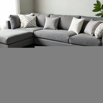8' X 10' Ivory And Gray Wool Abstract Hand Tufted Area Rug