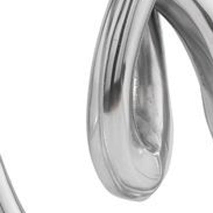 17" Silver Buffed Aluminum Modern Abstract Tabletop Sculpture