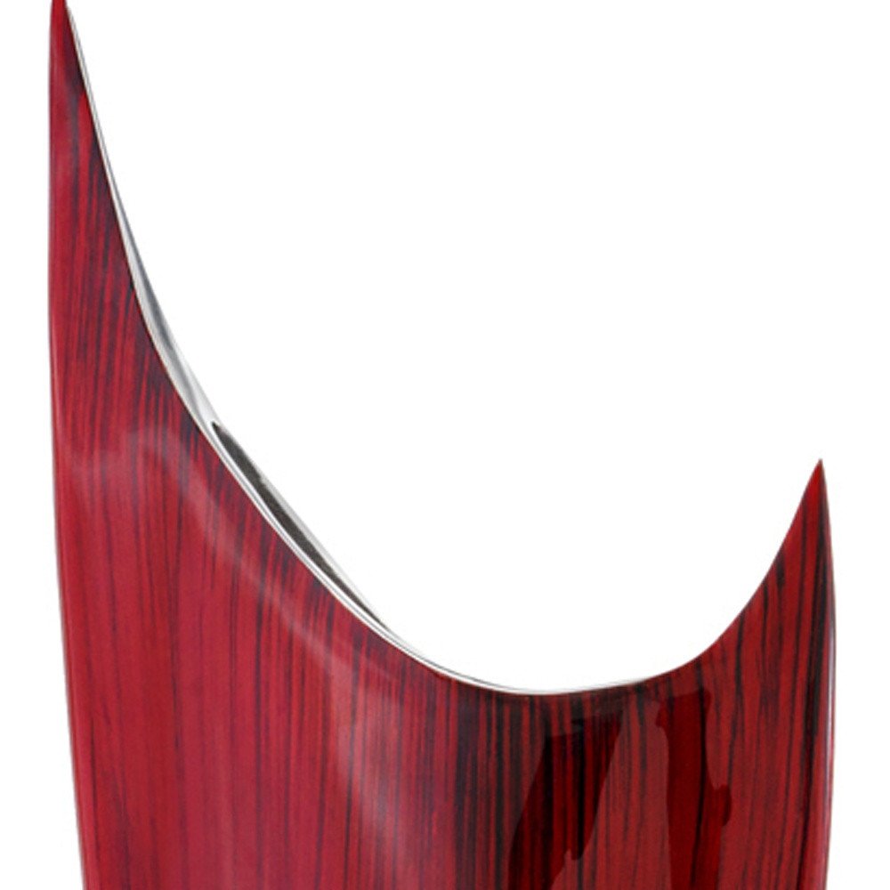 18" Red Aluminum Pointy Table Vase