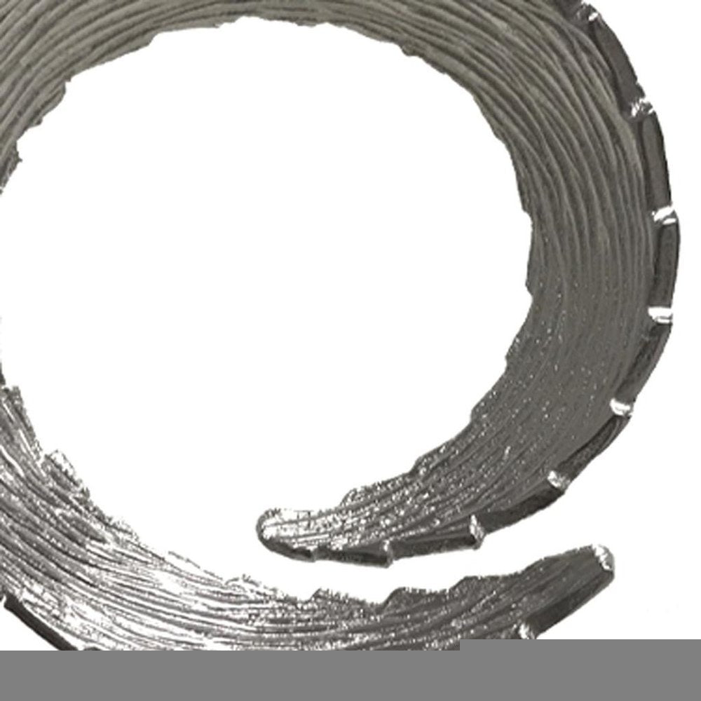 17" Black and Silver Marble and Aluminum Tabletop Sculpture