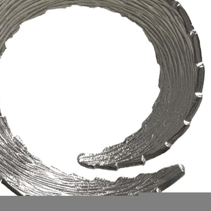 17" Black and Silver Marble and Aluminum Tabletop Sculpture