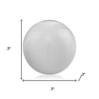 3" Red Aluminum Decorative Orb Tabletop Sculpture