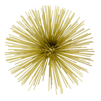 10" Antique Gold Finish Large Urchin Sphere