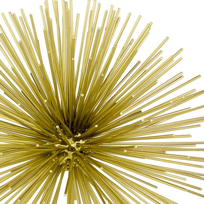 10" Antique Gold Finish Large Urchin Sphere