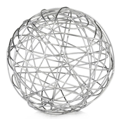 7" X 7" X 7" Silver Large Wire Sphere