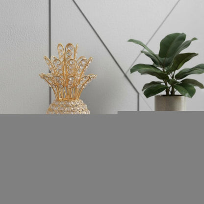 13" Silver Metal Decorative Pineapple