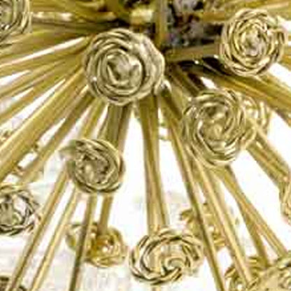 Set of Two Gold Cast Iron Decorative Spiky Sphere Tabletop Sculptures