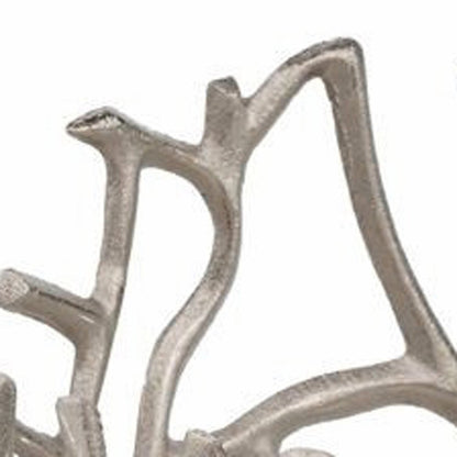 15" Silver Aluminum Twigs Centerpiece Bowl