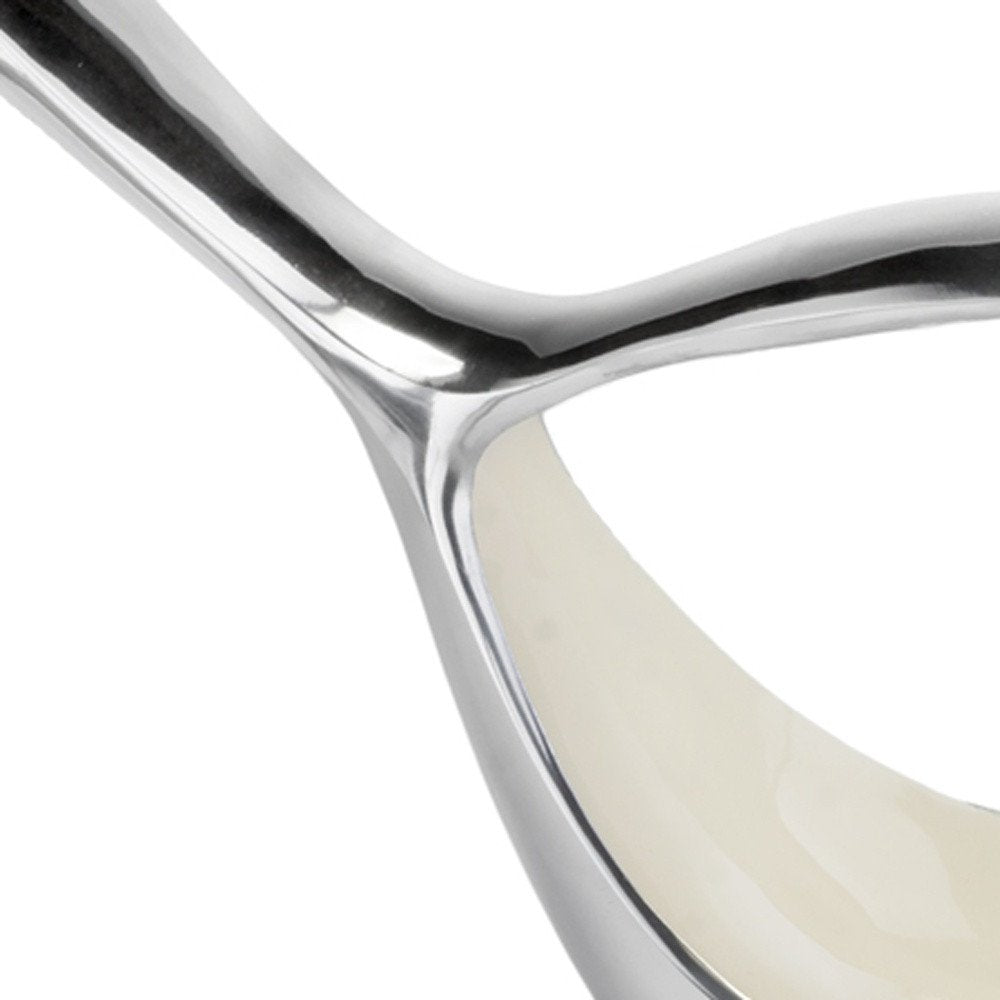 7" Silver Buffed Aluminum Bird Shaped Sculptural Bowl