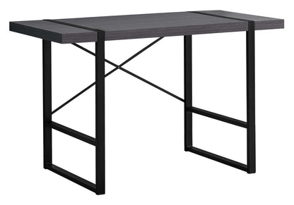 49" Gray and Black Computer Desk