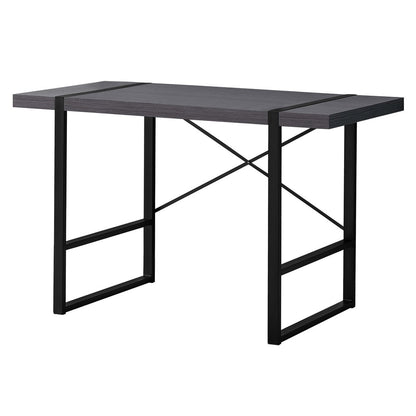 49" Gray and Black Computer Desk