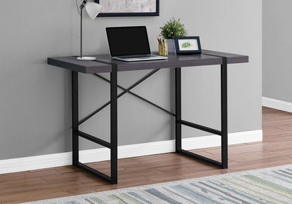 49" Gray and Black Computer Desk