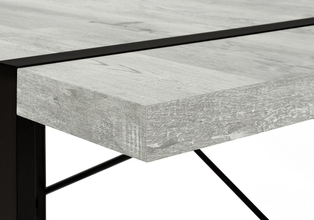 49" Gray and Black Computer Desk