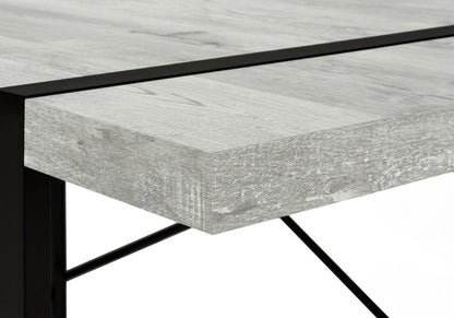49" Gray and Black Computer Desk