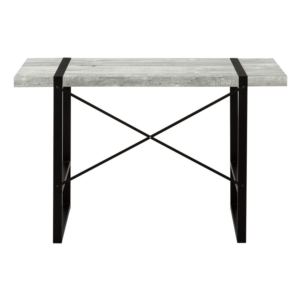 49" Gray and Black Computer Desk