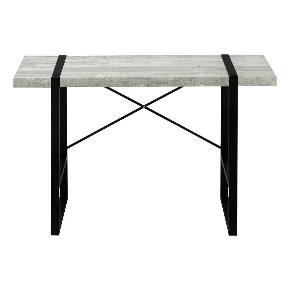 49" Gray and Black Computer Desk
