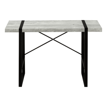 49" Gray and Black Computer Desk