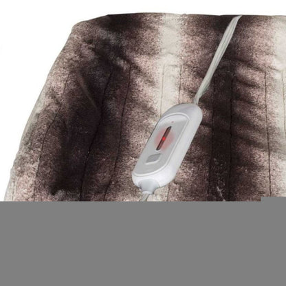 50" X 60" Brown And White Modern Contemporary Heated  Throw Blankets