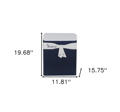 12" Blue Fabric Basket