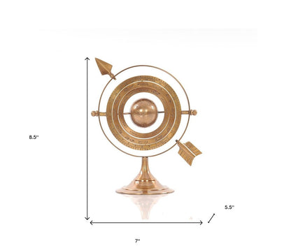 5.5" X 7" X 8.5" Brass Armillary