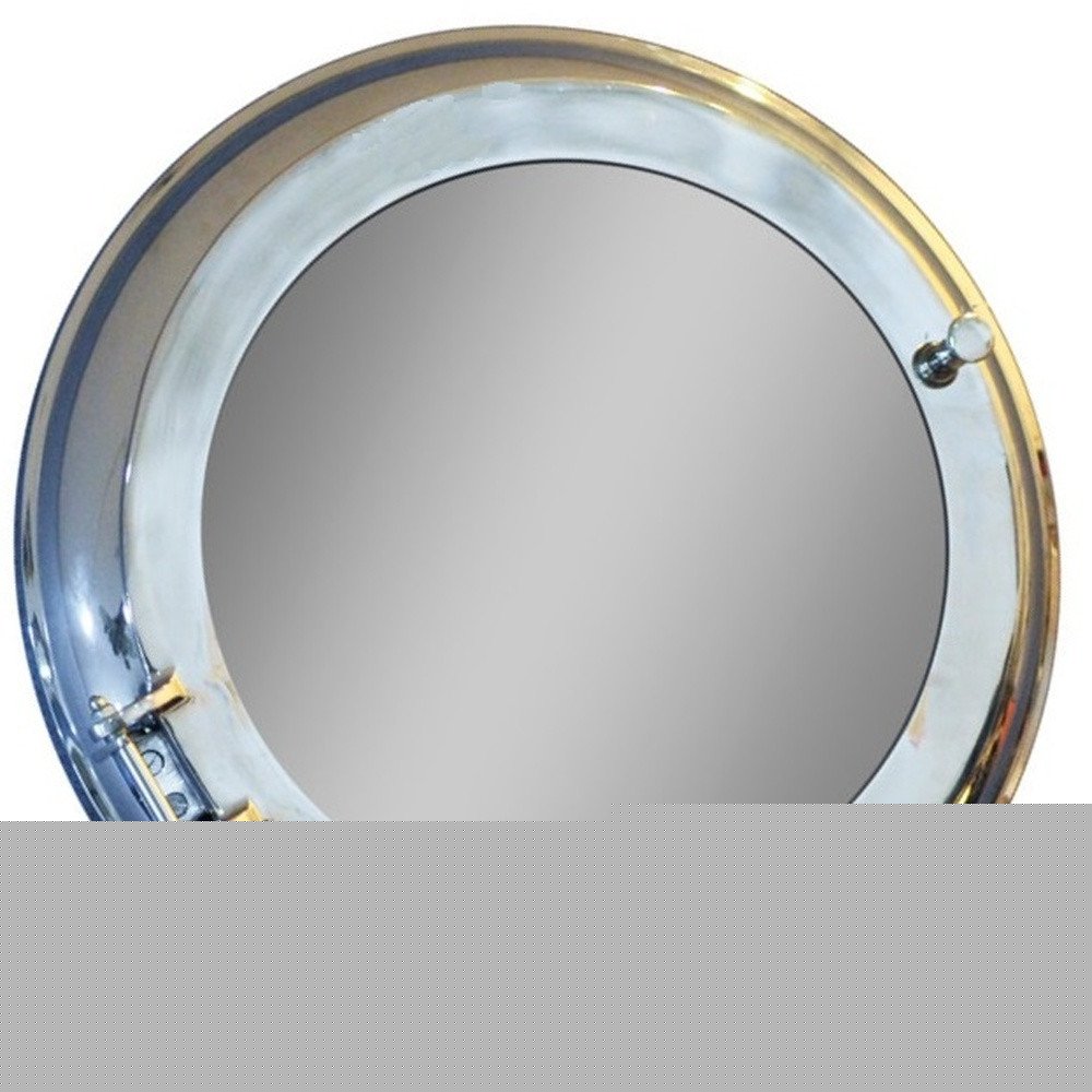 21" Silver Round Aluminum Framed Accent Mirror