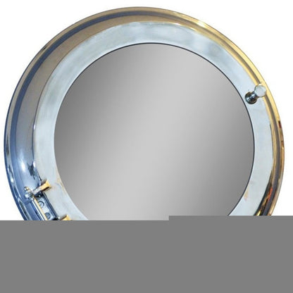 21" Silver Round Aluminum Framed Accent Mirror