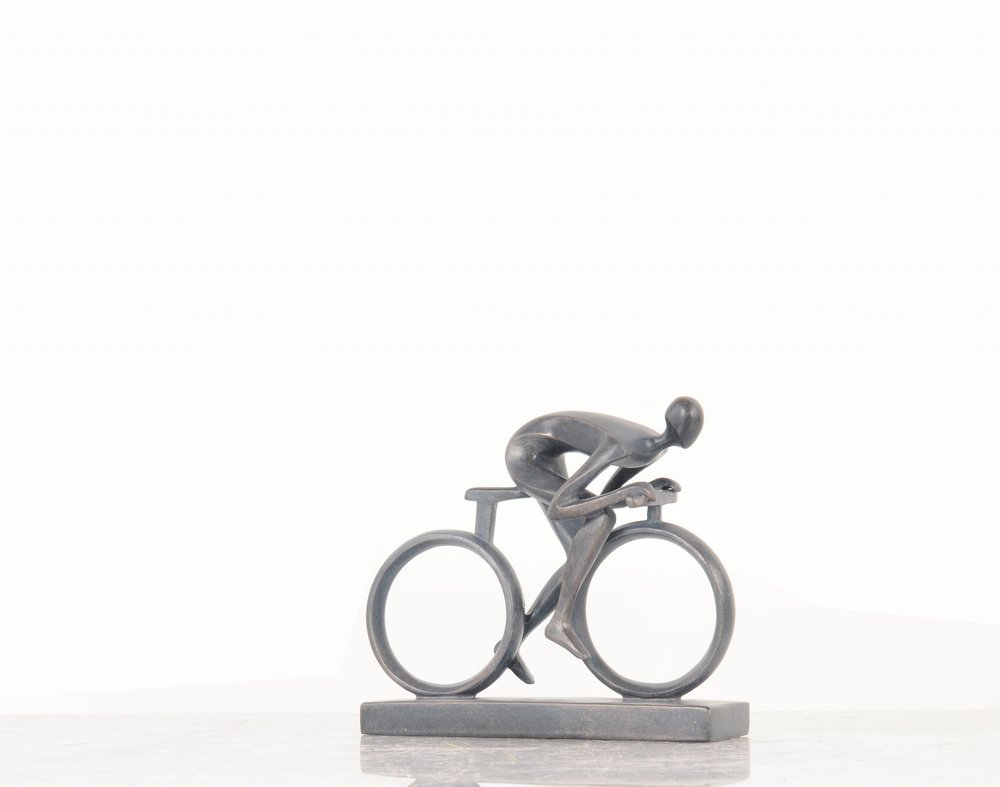 7" Black Resin Hand Painted Figurine