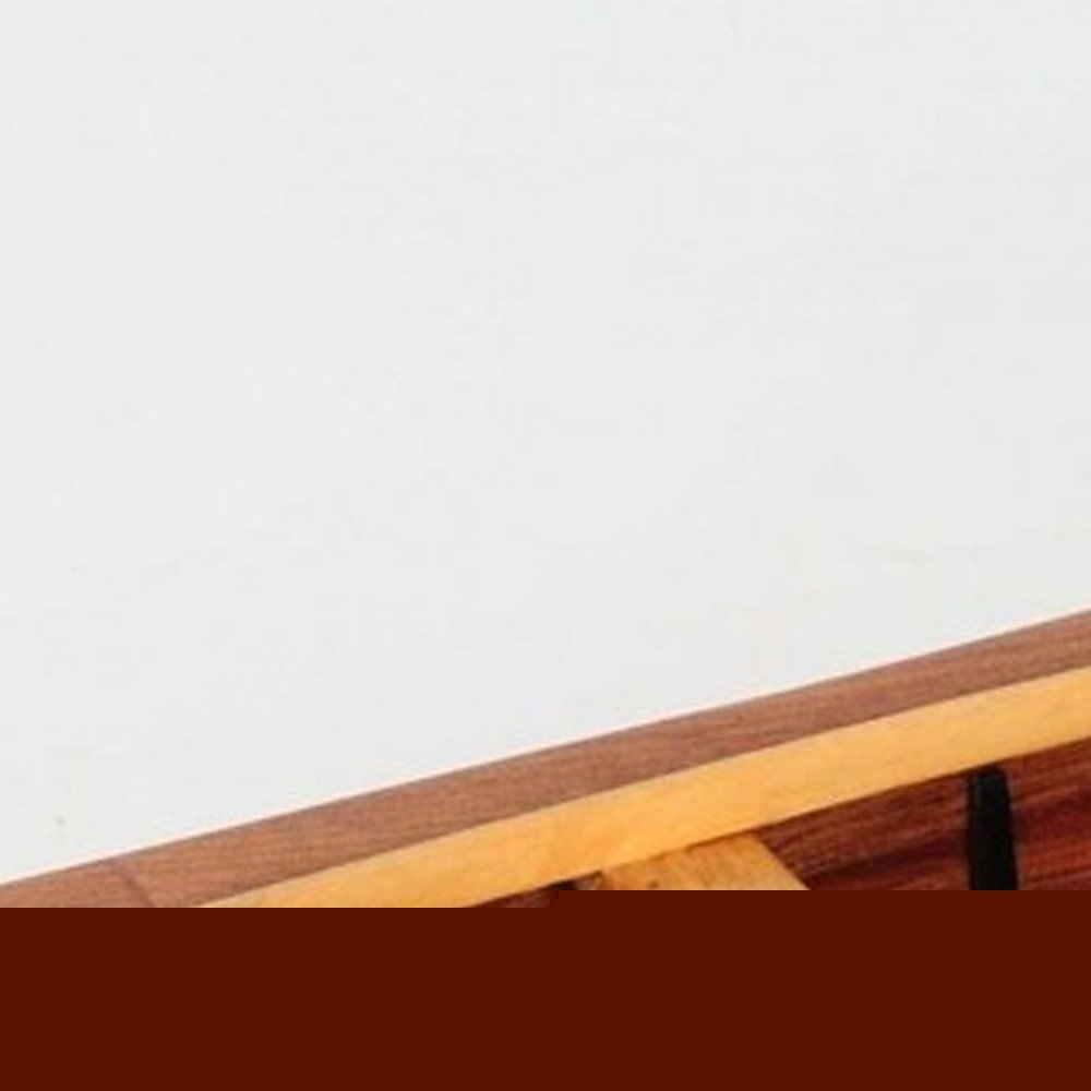 6" Wood Brown Solid Wood Hand Painted Model Boat Tabletop Sculpture