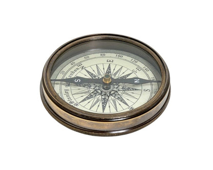 Brass Makers To The Queen Compass With Leather Case