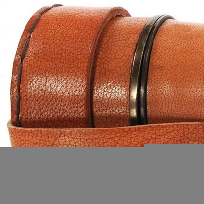 Rustic Brass And Leather Handheld Telescope
