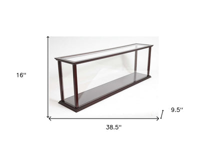 39" Dark Brown Glass Standard Display Stand