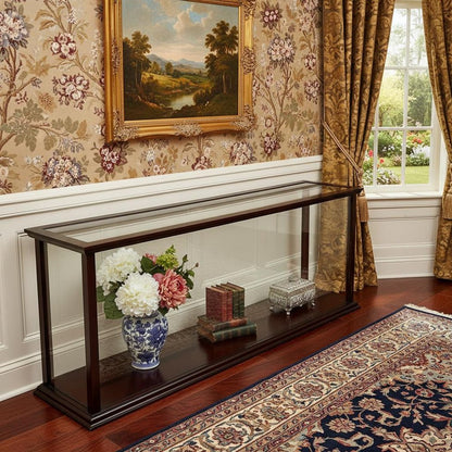 39" Dark Brown Glass Standard Display Stand