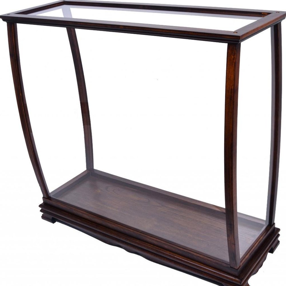 14" Silver And Clear Glass Standard Display Stand