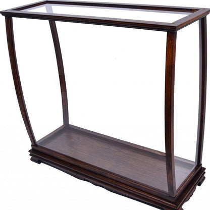 14" Silver And Clear Glass Standard Display Stand