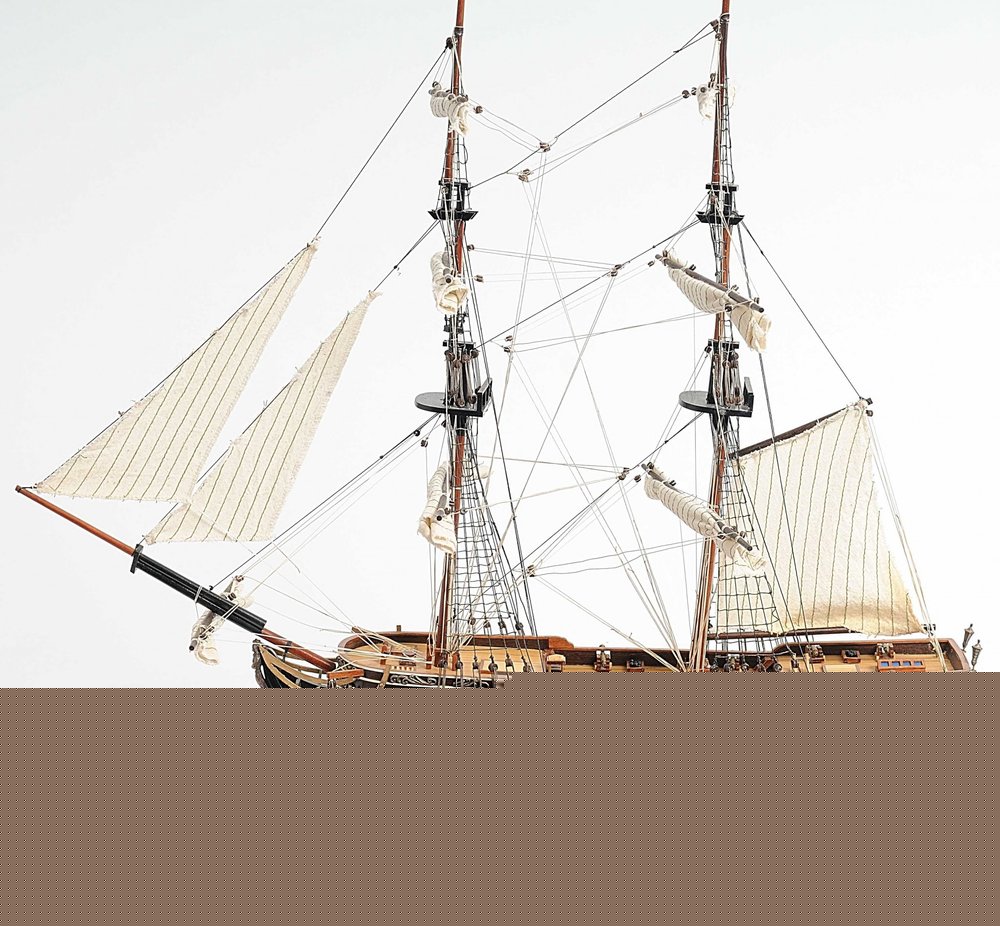 24" Brown Manufactured Wood Boat Hand Painted Sculpture