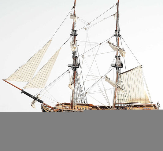 24" Brown Manufactured Wood Boat Hand Painted Sculpture