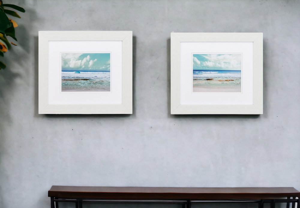 18" X 16" White Frame Cancun Magic (Set Of 2)