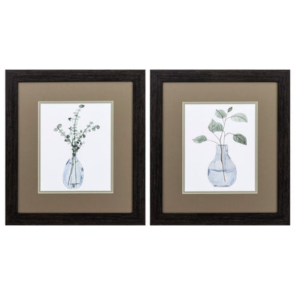 15" X 17" Distressed Black Frame Misty (Set Of 2)