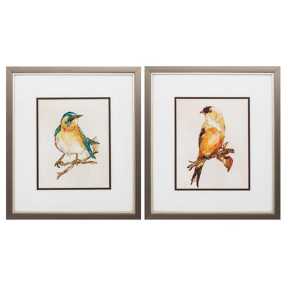 14" X 16" Metallic Bronze Frame Eco Bird (Set Of 2)