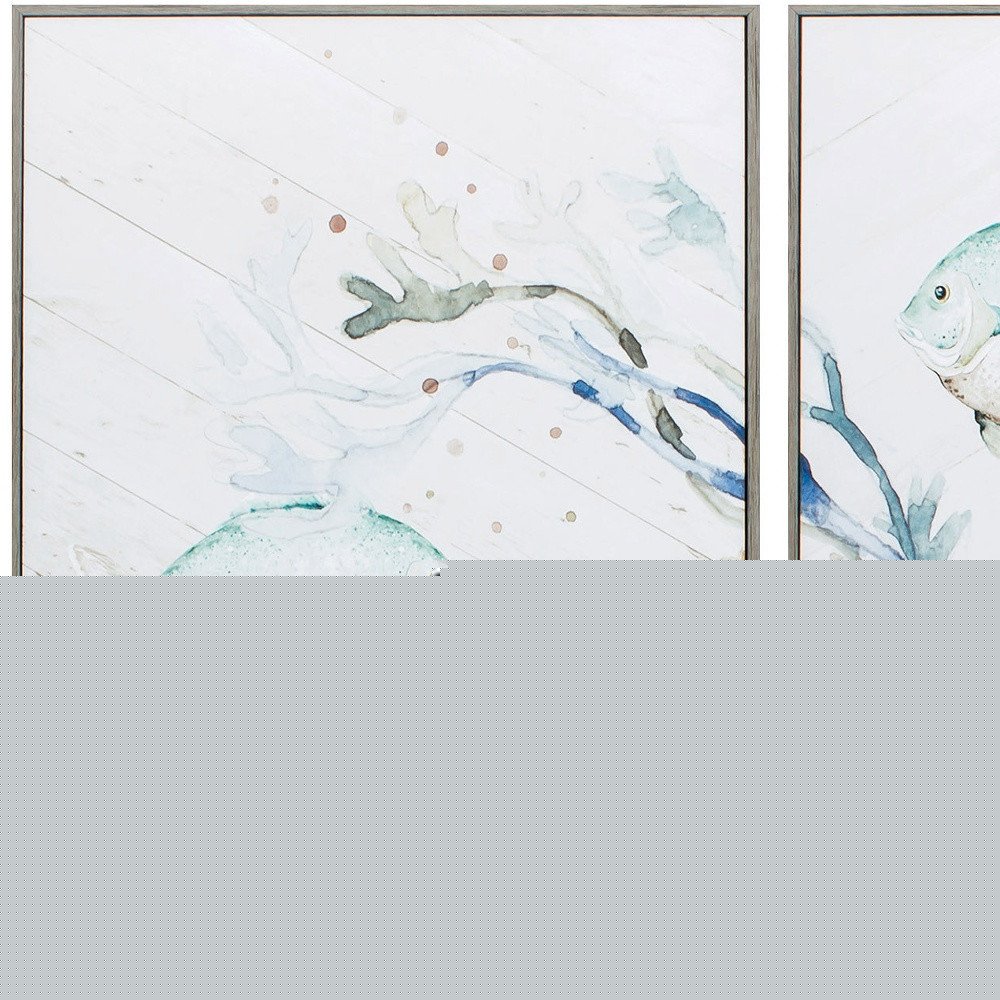 18" X 24" Woodtoned Frame Under The Sea (Set Of 2)