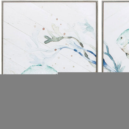 18" X 24" Woodtoned Frame Under The Sea (Set Of 2)