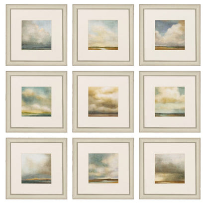 16" X 16" Champagne Gold Color Frame  Atmosphere (Set Of 9)