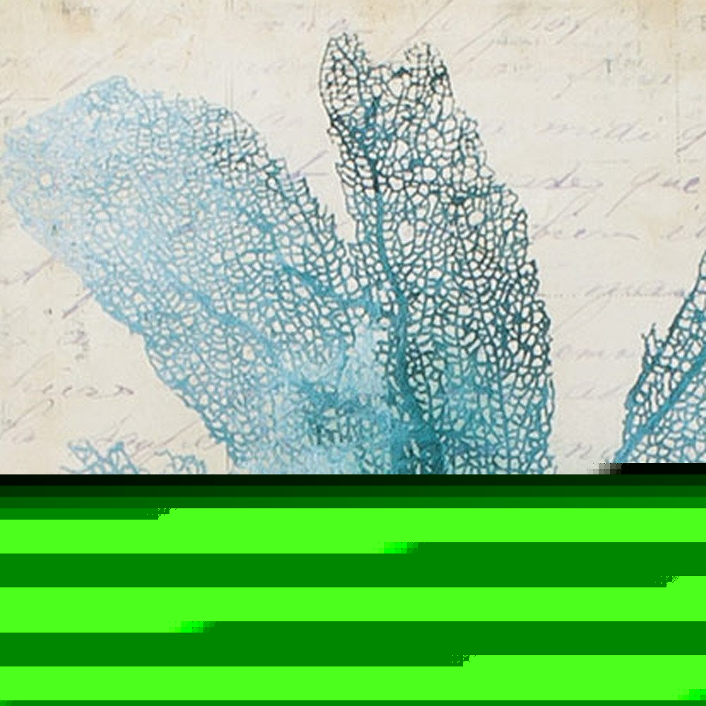 Set of Four 21" Blue Coral White Frame Wall Decor