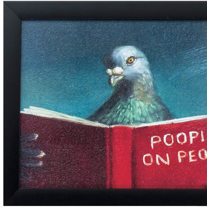 11" X 9" Black Frame Pooping On People