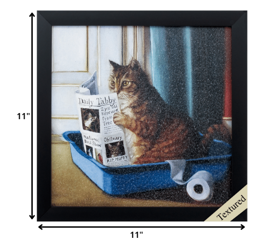 11" X 11" Black Frame Kitty Throne