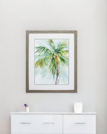 27" X 33" Woodtoned Frame Palm Breezes Ii