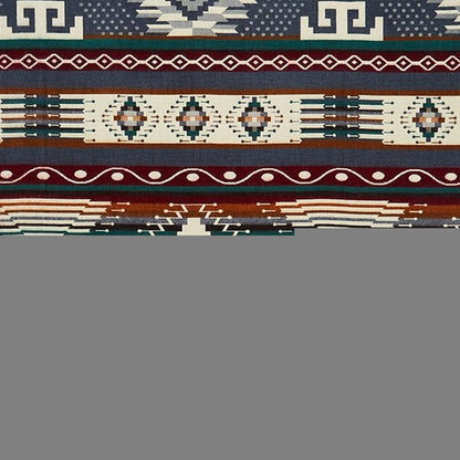 93" X 82" Blue and Ivory Woven Mod Acrylic Throw Blanket