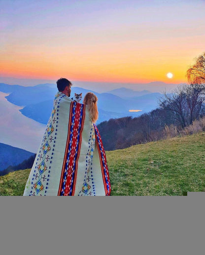 Ultra Soft Southwestern Rainbow Handmade Woven Blanket