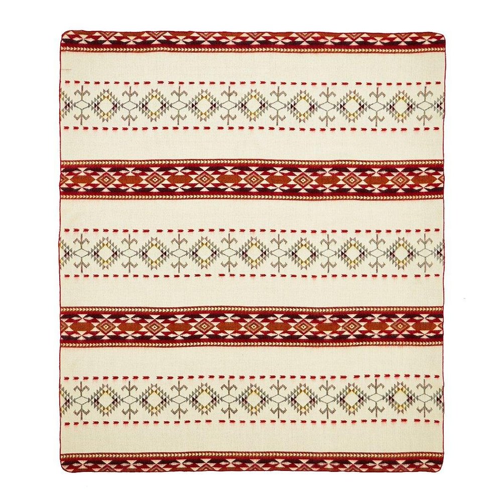 93" X 82" Red Woven Mod Acrylic Throw Blanket